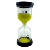 Часы песочные на5 минут "Желтый песок" пластик, стекло (10,5х4,5х4,5 см) (DN30720E)