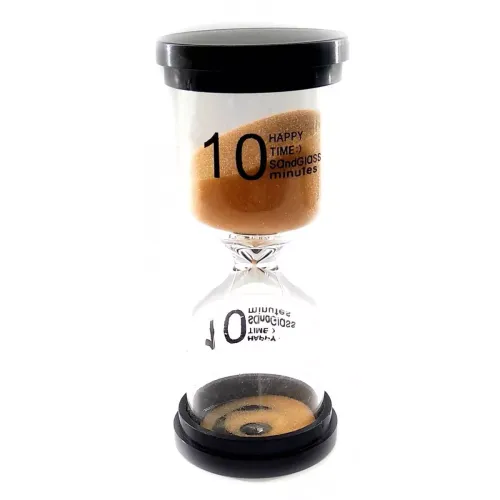Пісочний годинник Годинник пісочний None на 10 хвилин 10.5х4.5х4.5 см Помаранчевий пісок (DN32239)