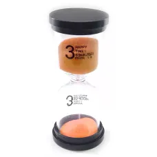 Годинник пісочний None на 3 хвилини 10.5х4.5х4.5 см Помаранчевий пісок (DN32241D)