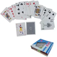 Карты игральные пластиковые в футляре 54 шт (9,7 х9х2, 3 см) синяя рубашка (DN23940A)