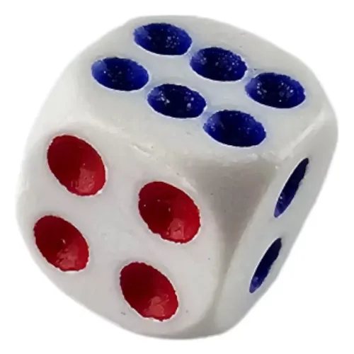 Кубики (дайсы) Кости игральные 100 штук 13х13х13 см, пластик (13х6,5х2,6 см) запайка пленка (DN35244)