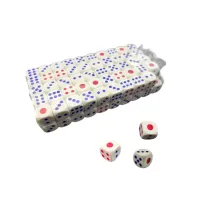 Кости игральные 100 штук 15х15х15 мм, пластик (14,7x7,3 x2,9 см) запайка пленка (DN36195)