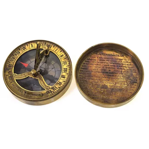 Компаси, лупи Компас с солнечными часами бронзовый None (DN23473)