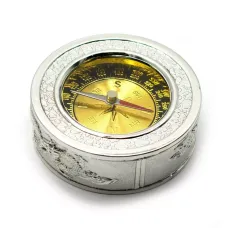 Компас у китайському стилі Дракон діаметр 6,5 см сріблястий (DN25419)