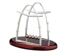 Маятник антистресс Шары Ньютона инерционные (17х14,5х11 см)пластик, металл, коричневые (DN18017)