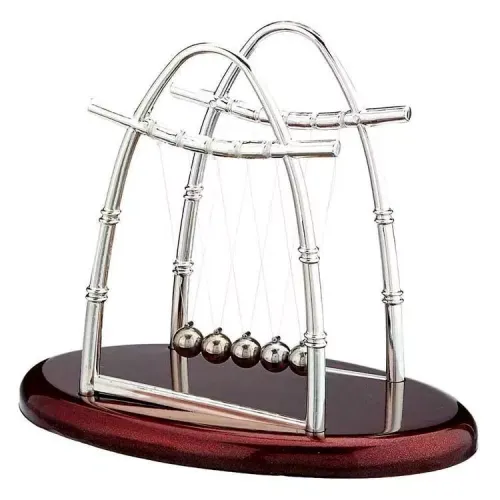 Приниматели решений и антистрессы Маятник антистресс Шары Ньютона инерционные (17х14,5х11 см)пластик, металл, коричневые (DN18017)