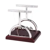 Маятник Шары Ньютона антистресс инерционные (13х13х11,5 см) пластик, металл, коричневые (DN29785)