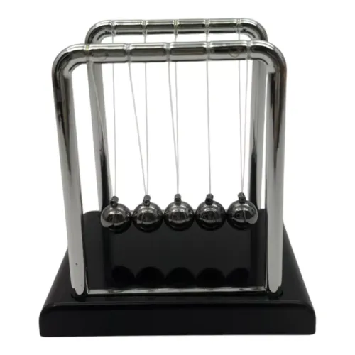 Приниматели решений и антистрессы Маятник Шары Ньютона мини антистресс инерционные (9,3х9х9 см) черные (DN19357N1)