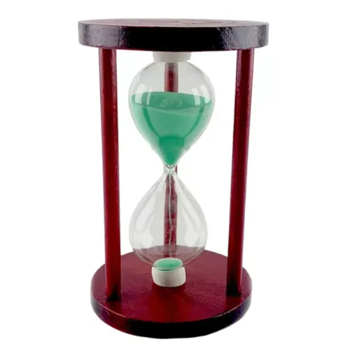 Песочные часы Песочные часы на 10 мин в дереве, зеленый песок 14,5х9х9 см (DN32071D)