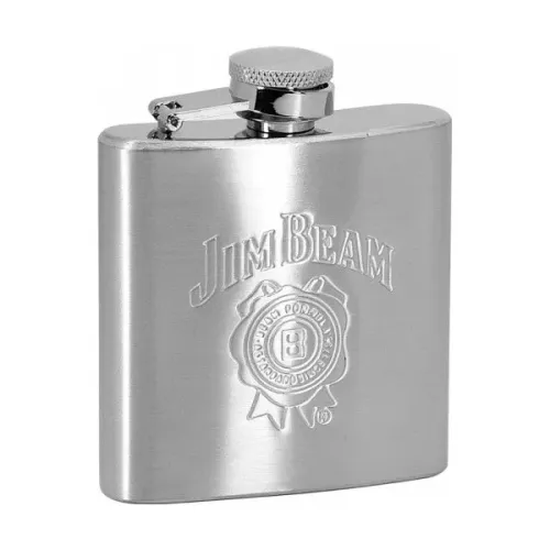 Бензинові запальнички Подарунковий набір запальничка та фляга Zippo Jim Beam Сріблясті (28414)