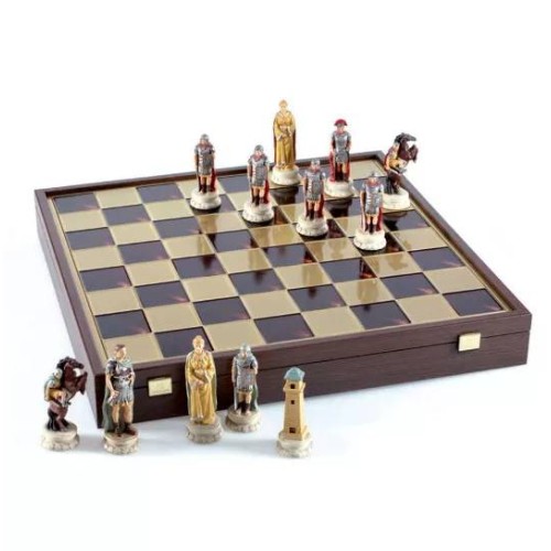 Шахи Шахи Manopoulos Греко-римські в дерев'яному футлярі 47 х 47 см Коричневі (SKK1BRO)