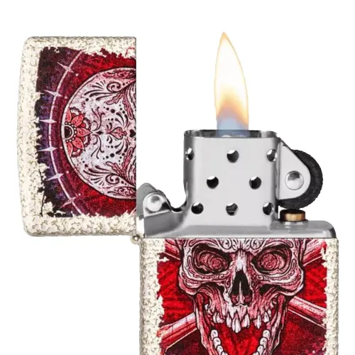 Бензиновые зажигалки Зажигалка бензиновая Zippo Skull Design (49410) Бензиновые зажигалки Зажигалка бензиновая Zippo Skull Design (49410)