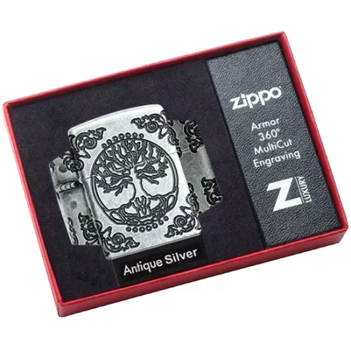 Бензиновые зажигалки Зажигалка бензиновая армированная ZIPPO Armor® Tree of Life (29670) Бензиновые зажигалки Зажигалка бензиновая армированная ZIPPO Armor® Tree of Life (29670)