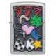 Бензиновые зажигалки Зажигалка бензиновая ZIPPO All Luck Design, матовый хром (48682)