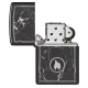 Бензинові запальнички Запальничка бензинова Zippo Marble Flame Design , чорний лід (46571)
