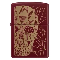 Зажигалка бензиновая ZIPPO Reg Merlot Matte Geometric Skull Design красный (46835)