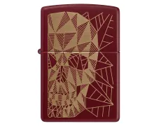 Зажигалка бензиновая ZIPPO Reg Merlot Matte Geometric Skull Design красный (46835)