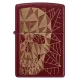 Бензинові запальнички Запальничка бензинова ZIPPO Reg Merlot Matte Geometric Skull Design червоний (46835)