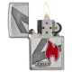 Бензиновые зажигалки Зажигалка бензиновая ZIPPO Z Flame, подарочная бархатная коробочка (29104)