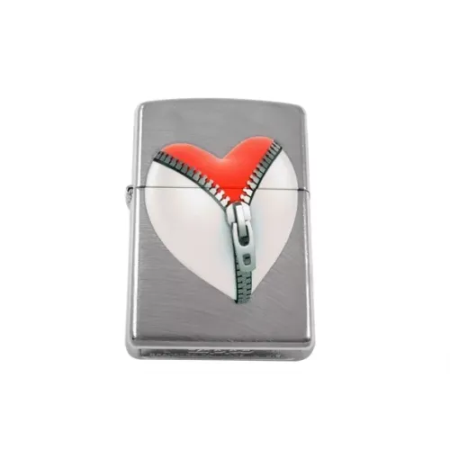 Бензиновые зажигалки Зажигалка бензиновая Zippo ZIP HEART EBONY (28327)