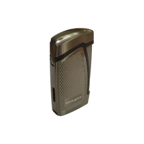 Газові запальнички Запальничка для сигар газова подвійне турбо, пробійник Silver Match Bowroad чорний лід (40674273DRI)