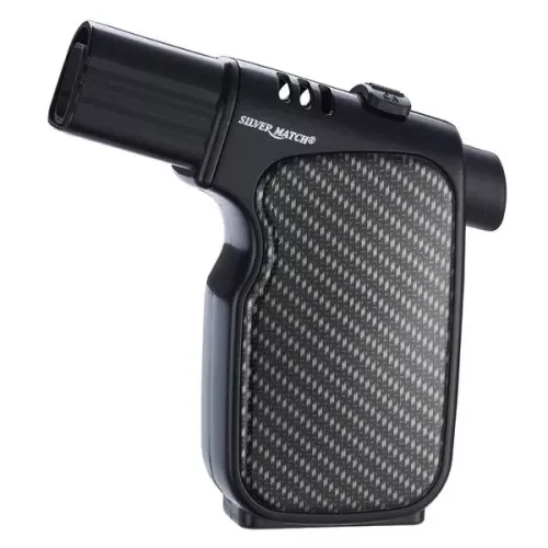 Бензинові запальнички Запальничка газова 4 турбо Silver Match Prague Чорна (40674365BL)