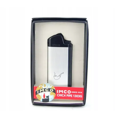 Газові запальнички Запальничка газова кремнієва для трубки з інструментами IMCO Chic 4 Pipe Flint Silver серебриста (IM1800002)