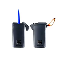 Запальничка газова п'єзо турбо Silver Match Chisinau на два полум'я, метал, чорна, подарункова коробка (40674382BL) Запальничка газова п'єзо турбо Silver Match Chisinau на два полум'я, метал, чорна, подарункова коробка (40674382BL)