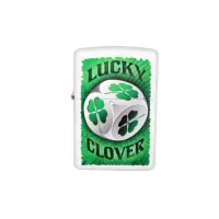 Зажигалка Zippo CLOVER DICE WHITE MATTE (28298)