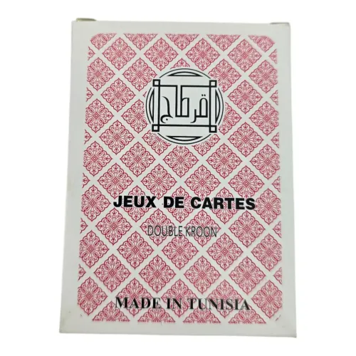 Карты игральные пластиковые 56 шт "Jeux De Cartes RAMI" красная рубашка 4 индекса (DN36199)