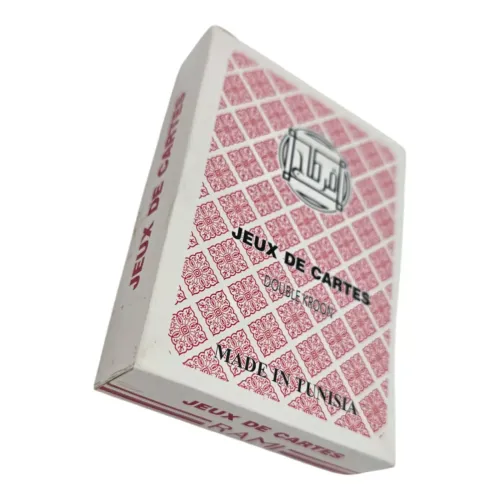 Карты игральные пластиковые 56 шт "Jeux De Cartes RAMI" красная рубашка 4 индекса (DN36199)