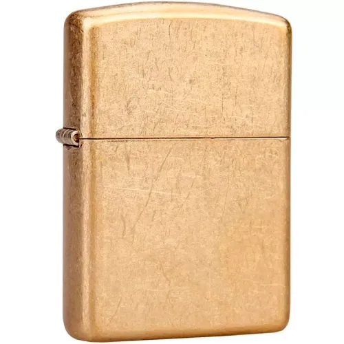 Зажигалка бензиновая армированная ZIPPO Armor® Gold Tumbled Brass золотистая (28496)