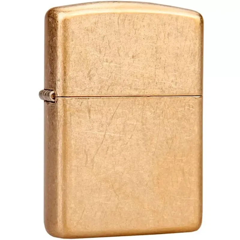 Зажигалка бензиновая армированная ZIPPO Armor® Gold Tumbled Brass золотистая (28496)