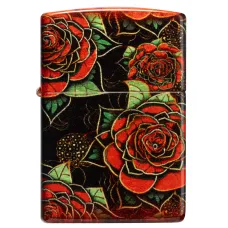 Зажигалка бензиновая ZIPPO Red Roses Design 540 Fusion черный, красный (46849)
