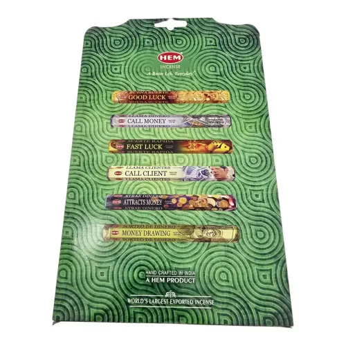 Подарунковий набір пахощів 6 ароматів Money Series Hexa Gift Pack Грошова серія, 6 упаковок по 20 паличок (DN36546)