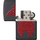 Зажигалка бензиновая ZIPPO Blind Flame, красные кристаллы, бархатная подарочная коробка (29106)