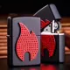 Зажигалка бензиновая ZIPPO Blind Flame, красные кристаллы, бархатная подарочная коробка (29106)