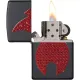 Зажигалка бензиновая ZIPPO Blind Flame, красные кристаллы, бархатная подарочная коробка (29106)