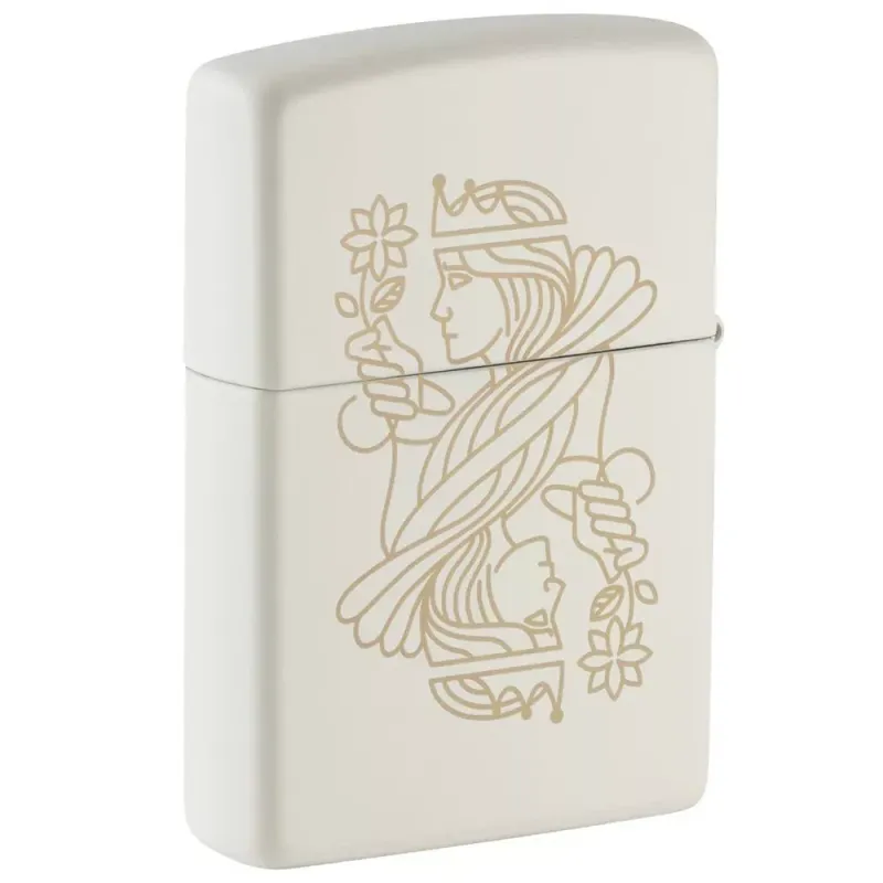 Зажигалка бензиновая Zippo 214 King Queen Design Белая (49847)