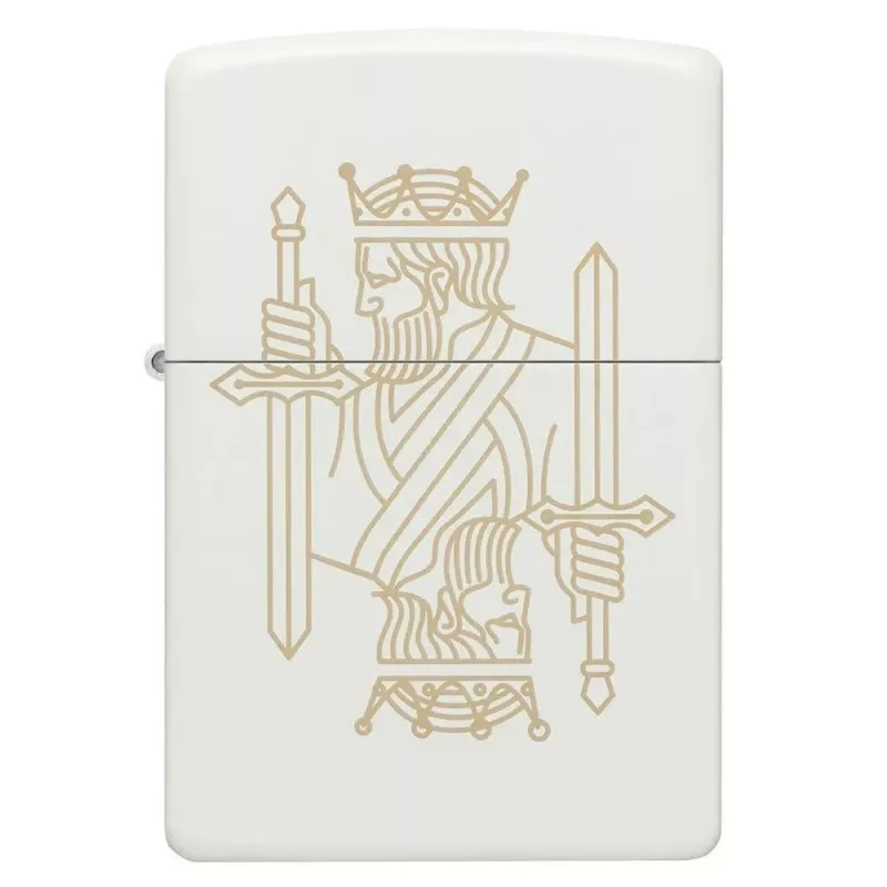 Зажигалка бензиновая Zippo 214 King Queen Design Белая (49847)