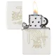 Зажигалка бензиновая Zippo 214 King Queen Design Белая (49847)