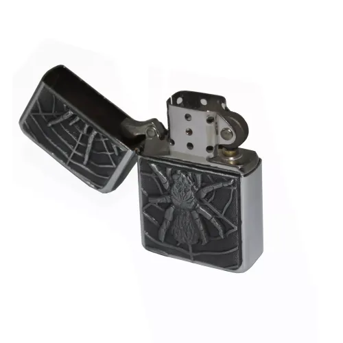 Зажигалка бензиновая STAR SPIDER Silver (23585STAR)