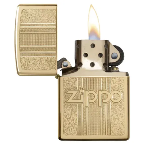 Запальничка бензинова ZIPPO" Zippo and Pattern Design, золотиста (29677)
