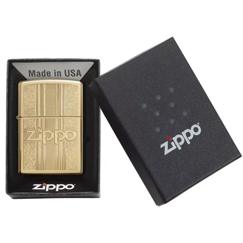 Запальничка бензинова ZIPPO" Zippo and Pattern Design, золотиста (29677)
