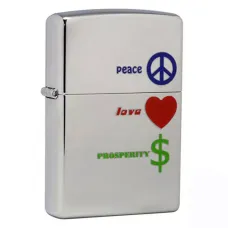 Зажигалка Zippo 24714 Мир Любовь Процветание (24714)
