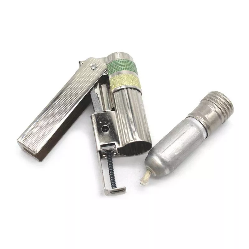 Зажигалка бензиновая IMCO Super 6700 Triplex Oil chrome yellow-green Two Tone хром, желто-зеленая (IM1800084)