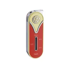 Зажигалка газовая пьезо Licences VW Metal Lighter Fuel Gauge Желто-красная (40610130YERED)