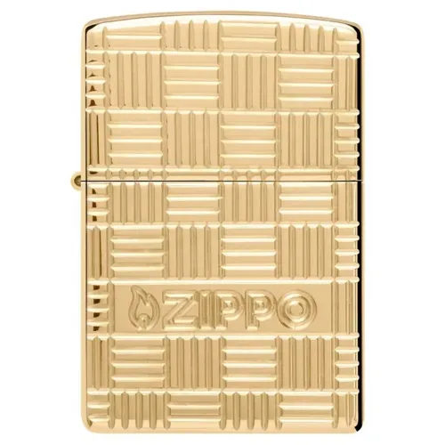 Зажигалка армированная бензиновая Zippo Armor® Deep Carve золотистая (46274)
