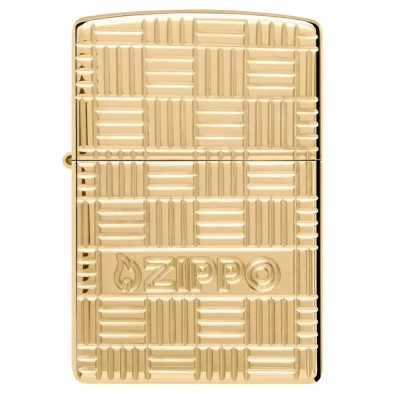 Зажигалка армированная бензиновая Zippo Armor® Deep Carve золотистая (46274)