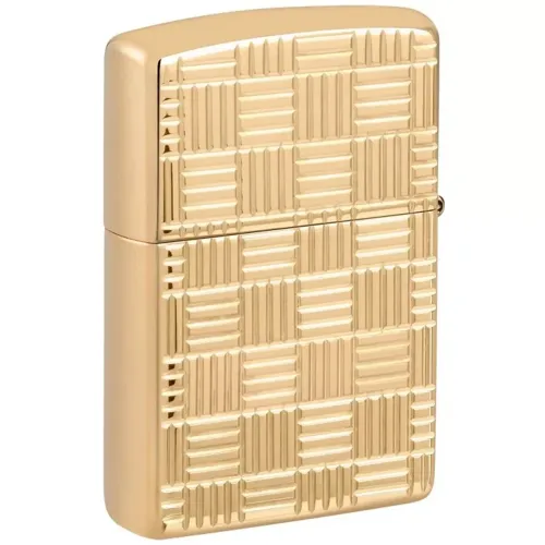 Зажигалка армированная бензиновая Zippo Armor® Deep Carve золотистая (46274)